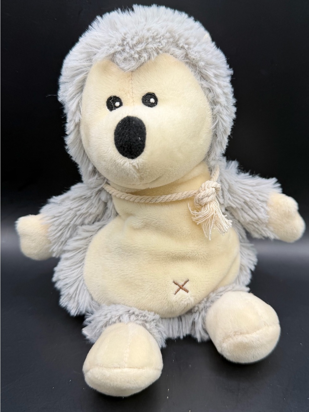 Warmies- Small Hedge Hog Plush with Cream & Light‎ Gray Fur